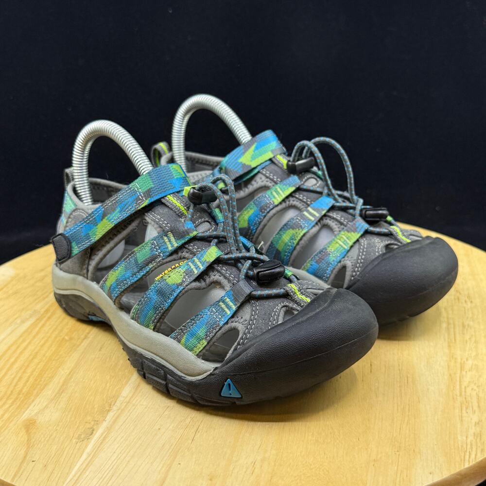 Keen Strap Sport Sandals Shoes Youth Teal Blue/ Green Size 4 Unisex - Picture 4 of 10